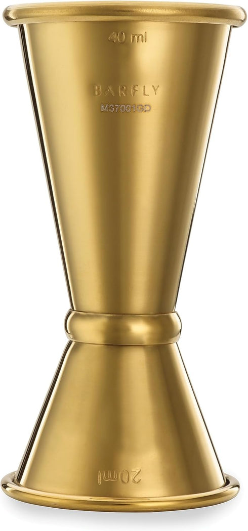 Barfly Gold Japanese Style Jigger - 20 ml x 40 ml
