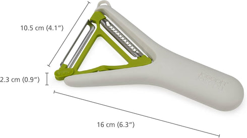2-in-1 Joseph Joseph Switch Potato Peeler, Straight and Julienne stainless steel blades, Dishwasher safe