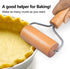 Small Rolling Pin, Wooden Dough Roller, Non-Stick Pizza Roller, Dough Baker Roller Set for Home Kitchen Baking