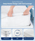 8"-21", 3D Waterproof Mattress Protector Queen Size, Soft Breathable Mattress Pad with Deep Pocket Noiseless Air Fabric
