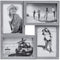 Malden International Designs Berkshire Graywash Puzzle Wall Collages, Dimensional Picture Frame, 4 Options