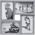 Malden International Designs Berkshire Graywash Puzzle Wall Collages, Dimensional Picture Frame, 4 Options