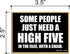 Honey Dew Gifts, Some People Just Need a High Five in The Face with a Chair, Fridge Magnets, Refrigerator Magnet, Funny Office Magnets, Locker Decorations, 3.5 inch by 2.5 inch, 754508