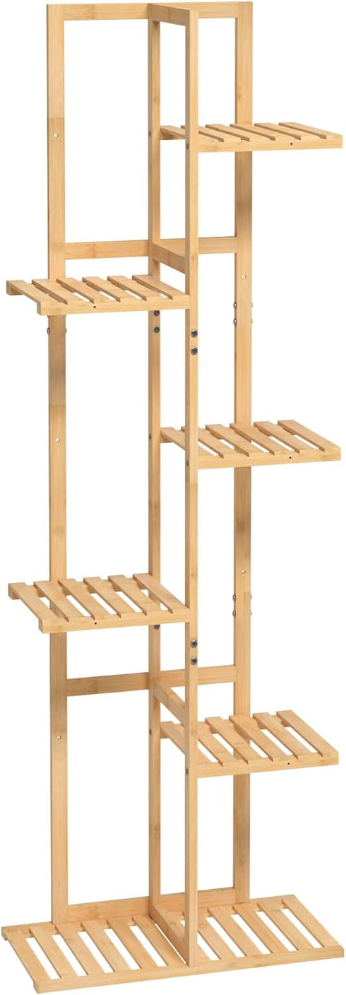 6 Laiensia Bamboo Plant Stand Rack Tier,Multiple Stand Holder Shelf Rack, Indoor&Outdoor Planter Display Shelves