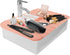 Bathroom Sink Cover for Counter Space, Foldable Sink Toppers, Silicone Makeup Brush Cleaning Mat, Light Pink