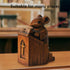 Church Mouse Statue, Wooden Church Mouse in The Pulpit Collectible Figurine for Home and Office Decor