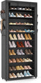 VTRIN Vertical Narrow Shoe Rack Organizer Tall Shoe Rack for Closet Entryway
