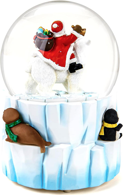 14 Christmas Snow Globes Clearance, Santa's Winter Musical,Hand-Painted Music Box,Colorful Lights, Auto Snowfall