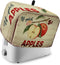 Toaster Cover, Tasty Apples 5 Cents Vintage Country Style 2 Slice, Soft Washable Dust-proof Cover with Pockets
