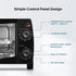 Dominion 4 Slice Toaster Oven Countertop, Retro Compact Design, Multi-Function, 1000 Watts, 30-Minute Timer, Black