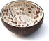 ChezMax Natural Coconut Bowl Mother of Pearl Inlaid Shell Bowls Key Bowl for Entryway Table Candy Container Nuts Holder Fruits & Dry Snack Storage Bowl Round Handcrafted Bowl for Decoration(White) by ChezMax