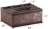 Leather Tissue Box Cover, Rectangular and Multifunction Remote Control Caddy, Desk Organizer Storage for Office and