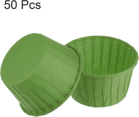 50Pcs Standard Size Cupcake Baking Cups, 3.5oz Greaseproof Disposable Wrappers for Wedding Birthdays Christmas