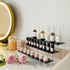 Acrylic Riser Black Acrylic Shelf Riser, 3 Tier Perfume Organizer, Large Cupcake Stand for Funko POP, Cosmetic Products