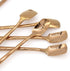 6 PCs Stainless Steel Mixing Spoon, Rose Gold Finish, 6-1/32 Inch Stirrer Spoon for Coffee, Ice Tea