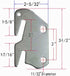 CAFORO #10 Set 4 Hook Plates for Wooden Beds Frame Bracket Headboard Footboard with Pin Replacement Wooden Bed Parts