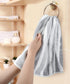 16inchx30inch 6 Pack KinHwa Microfiber Hand Towels for Bathroom Soft and Absorbent Face Towels Grey Bathroom Hand