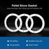 6" Pellet Stove White Gasket for Combustion Exhaust Fan Mounting Blower Seal, 3/pack for Most Pellet Stoves