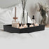 Decor Trends Leather Valet Organizer for Men Black Catchall for Wallet, Keys, EDC, Jewelry, and Perfume Nightstand