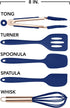 Set, Set, COOK WITH COLOR Silicone Cooking Utensils, Kitchen Utensil Easy to Clean Silicone Kitchen Utensils, Cooking