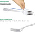 faderic Dinner Forks Set of 6, Stainless Steel Table Forks, 8-Inch, Silver, Square Handle