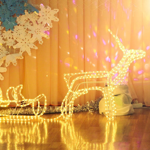 LED Rope Lights Outdoor, 108 LEDs, 16Ft Connectable Flexible Strip Lights, 110V Plug Waterproof for Indoor Tree Patio