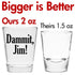 Damnit Jim - Funny Shot Glass, Hilarious Gift for Men and Women, Cute Shot Glasses for Drinking Buddies