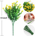 8 Bundles Artificial Flowers, UV Resistant Fake Plastic Plants for Indoor Outdoor Home Kitchen Office Wedding D cor