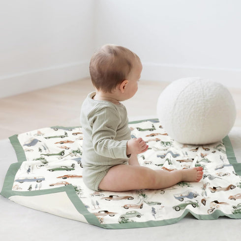 6 40" 50" GRSSDER Cotton Muslin Quilt Blanket - Silky Soft and Breathable Baby Blanket Quilt, Oversized Muslin Blankets