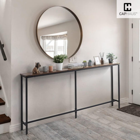 47 47-Inch CAPHAUS Narrow Long Console Table for Entryway, Classic Design Sofa Living Room, Skinny Table, Entrance
