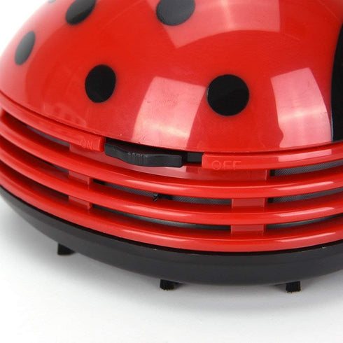 Ladybug Mini Vacuum Cleaner, Portable Corner Desk Dust Sweeper, 1Pcs