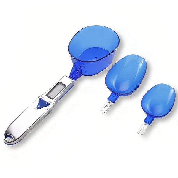 Yoidesu Digital Kitchen Scale, Electronic Gram Measuring Spoon, 500g/0.1g Blue Cute Weight Scale Spoon