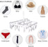 Foldable Clip Hangers with 26 Drying Clips, Plastic Laundry Clip and Drip Drying Hanger for Socks, Bras, White