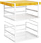 PEKGRIL 2 Pack Under Shelf Basket, Heavy Duty White Hanging Storage Basket for Kitchen, Pantry, Desk, Cabinet