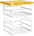 PEKGRIL 2 Pack Under Shelf Basket, Heavy Duty White Hanging Storage Basket for Kitchen, Pantry, Desk, Cabinet