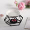 SXCHEN Essential Oil Burner - Ceramic Tealight Wax Candle Burner, Black Metal Aroma Diffuser (Set of 1)