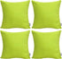 Thmyo 4-Pack 100% Cotton Comfortable Solid Decorative Throw Pillow Case, 18x18inch/45x45cm, Light Green