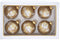 Kurt S. Adler 80MM Gold Glass Ball Ornament Set with Swan, Dove, and Peacock Decals, 6-Piece Boxed, Multi