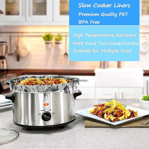 Slow Cooker Liners Small Size Pot Liners Disposable Cooking Bags Fit 1QT to 3QT Suitable for Slow Cooker and Oval & Round Pot (16) by Kiginhans