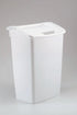 Rubbermaid White Dual-Action Swing Lid Trash Can, 11.25 Gallon