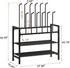 4-Tier Closet, 6 Free Standing Shoe Racks, Boot Rack Organizer for Tall Boots, Sneakers, High-Heel, Black Metal Shoe