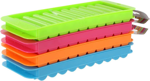 4 Plastic Ice Tube Making Trays for Water Bottles, 2pc Sets