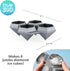True Zoo Jumbo Iced Out Diamond Ice Tray, Silicone Mold and Ice Cube Tray for Cocktails, Makes 4 Ice Cubes, Grey