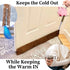 Evelots Cold, Hot Air Door Draft Stopper - Strong Metal Clips to Block Cold Air and Noise, 36 Inch Wide