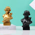 LCCCK 6" H Black Greek Mythology Bust Statue, Resin Aphrodite Sculpture for Coquette Room Decor