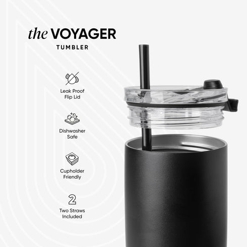 12oz, Simple Modern Voyager Tumbler with Flip Lid | Travel Coffee Mug | Insulated Stainless Steel Cold Brew Iced or Hot