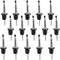 Swpeet 15 Pcs Stainless Steel Liquor Bottle Speed Pourers with Rubber Dust Caps for Pubs, Clubs, Restaurants, Bars