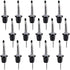 Swpeet 15 Pcs Stainless Steel Liquor Bottle Speed Pourers with Rubber Dust Caps for Pubs, Clubs, Restaurants, Bars