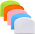 5 PCs Dough Cutter Bench Scraper, Flexible Food-safe Plastic Bowl Scraper for Baking, BPA Free (White, Green, Orange,