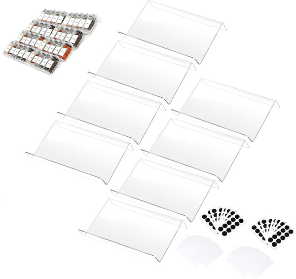 Acrylic Seasonings Spice Rack, 4 Tier, Expandable from 9" to 18", Organizer for Spices and Seasonings (Jars not